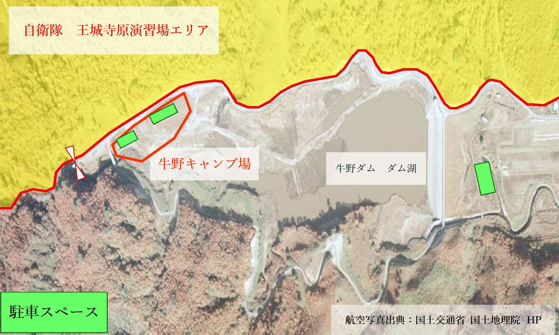 駐車場位置の見取り図