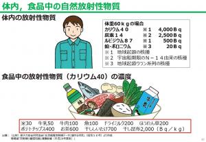 食べ物の被曝の図