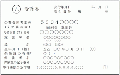 受診券（表面）