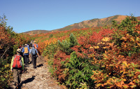 栗駒山の紅葉登山コースの写真