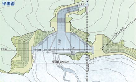 岩堂沢ダム平面図