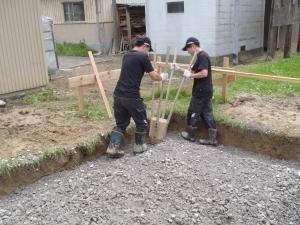 根切り・地業実習