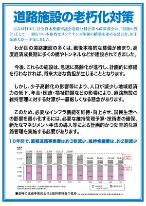 道路施設の老朽化対策