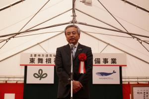 菅原気仙沼市長来賓祝辞の写真です。