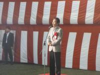 中野正志　参議院議員より来賓祝辞の写真です。
