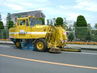 清掃の車の写真です。