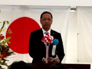 熊谷議長の祝辞の写真です。