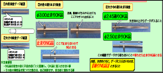 専門検査具による選別作業