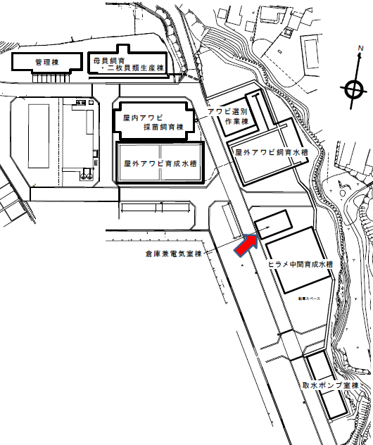 種苗生産施設配置図写真撮影位置図