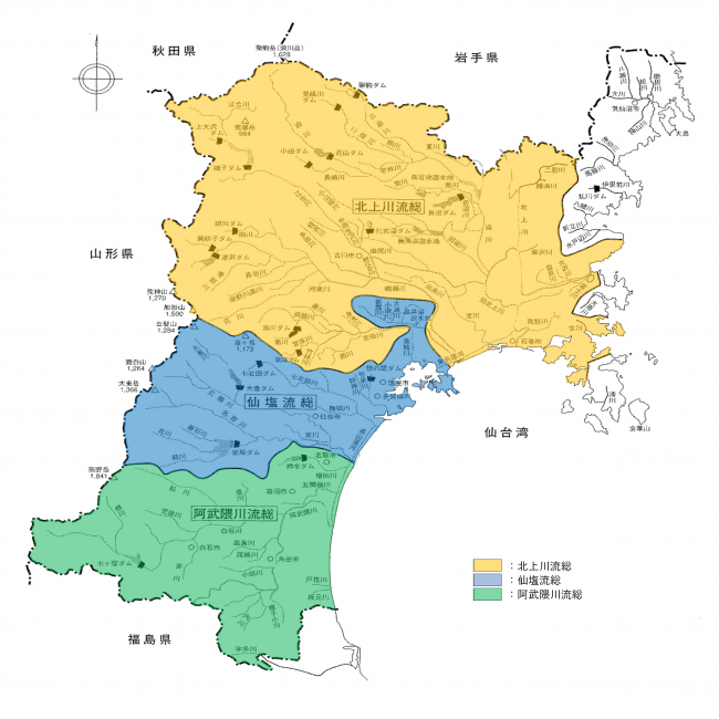 宮城県流総図