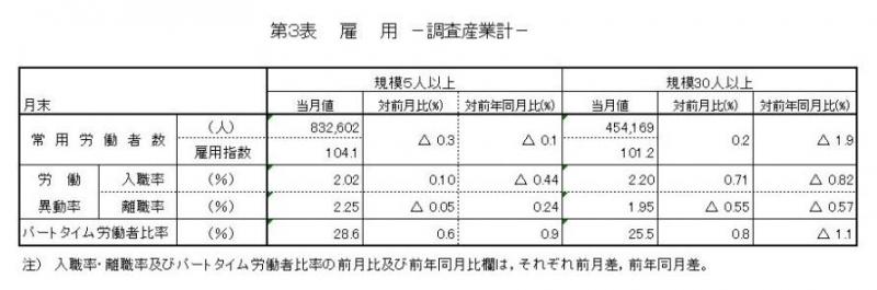 雇用と賃金表3