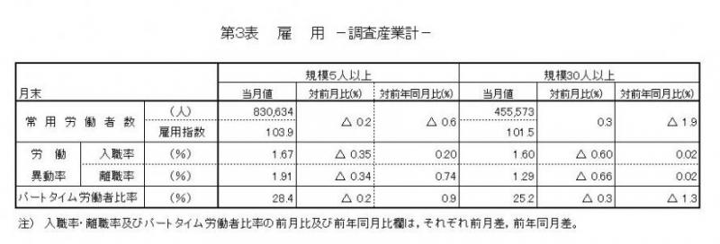 雇用と賃金表3