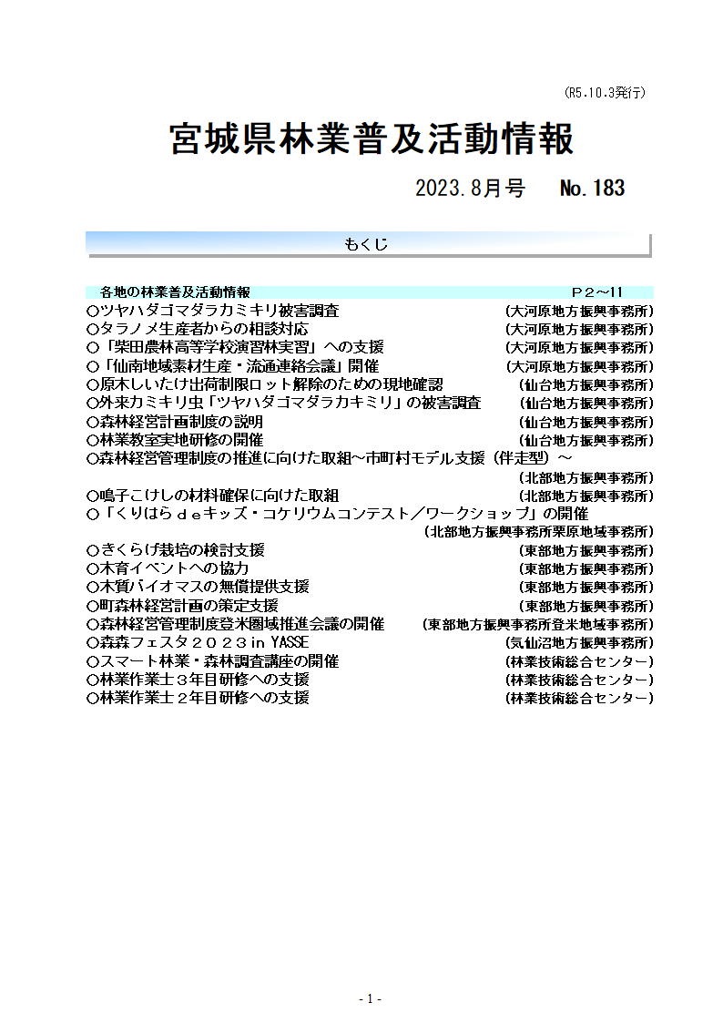 令和5年8月号目次