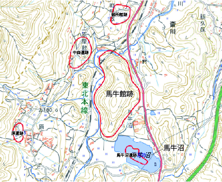 図1馬牛館跡の範囲