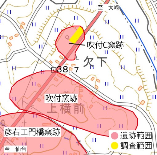 図1吹付C窯跡の範囲