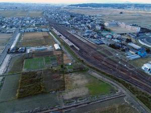 山王遺跡空撮