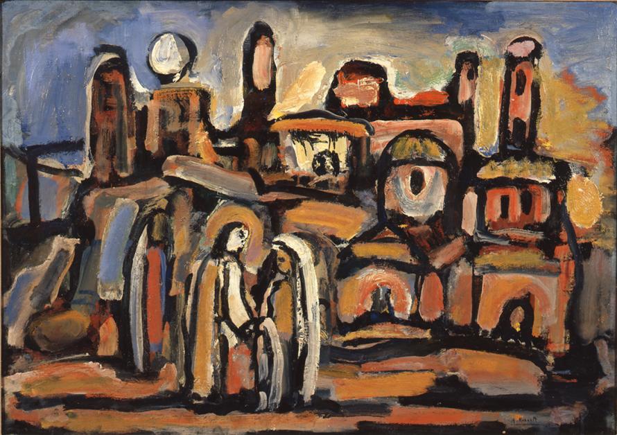 ジョルジュ・ルオー《街外れのキリスト》1938-39年