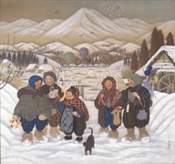 小関きみ子 《祭りの帰り路》 1928年