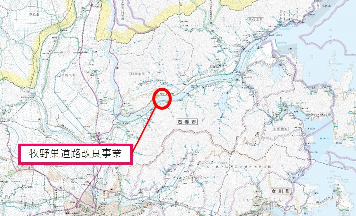 牧野巣位置図（平面図）