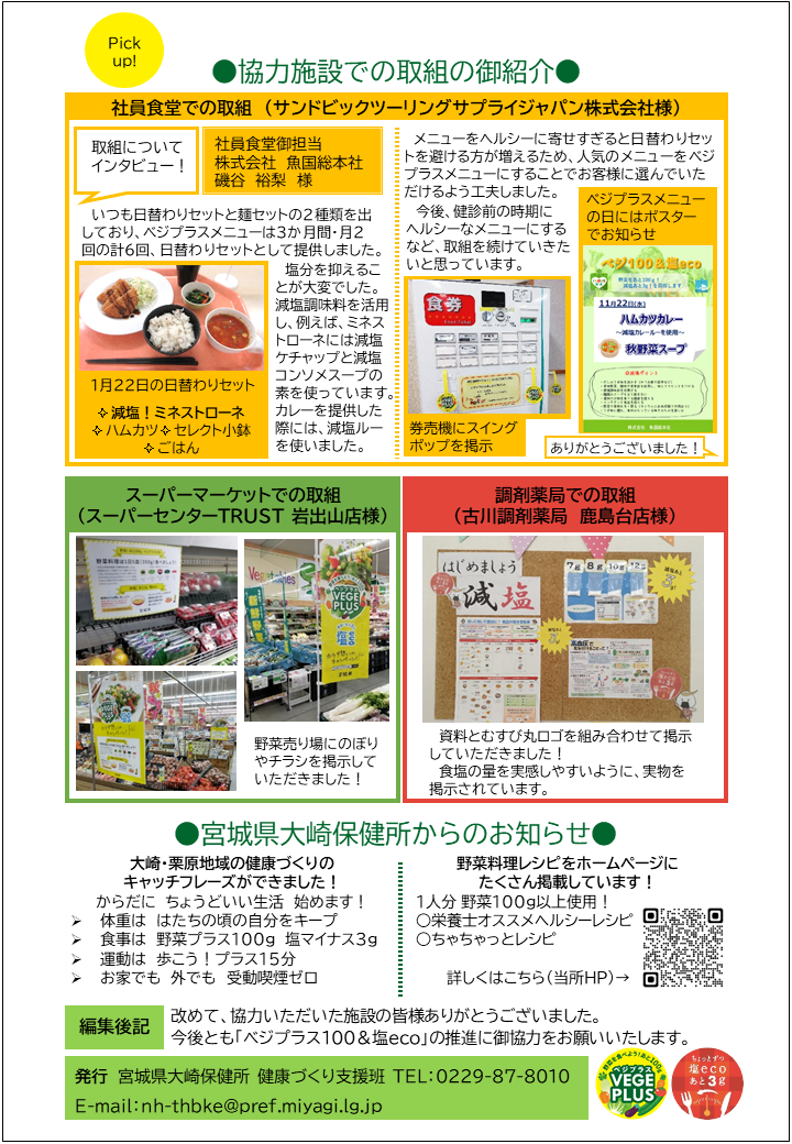 北部ベジプラス通信（令和6年2月発行）ページ2