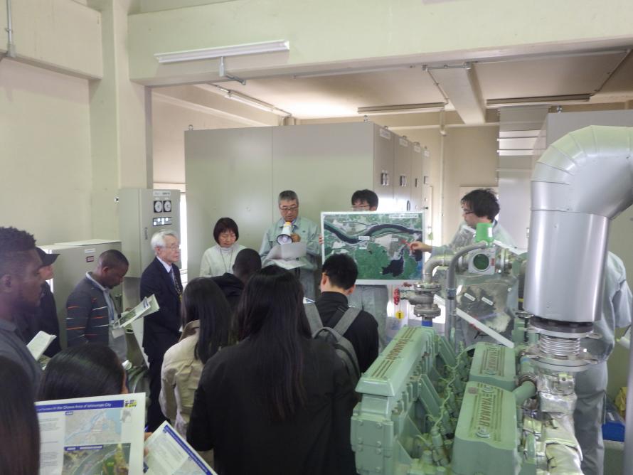 長面排水機場での説明