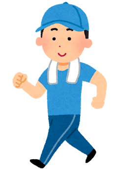 歩く男性