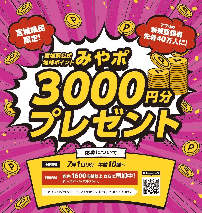みやぎポイントキャンペーンチラシ