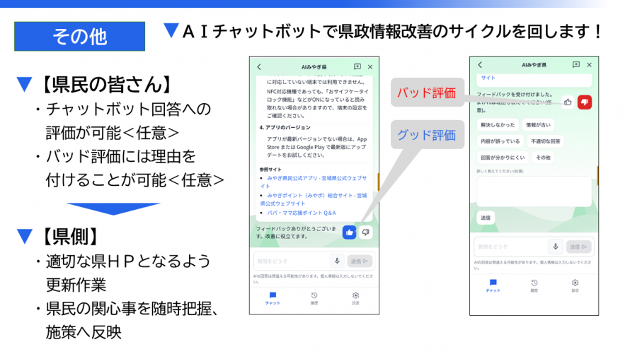 グッド・バッドフィードバックのお願い