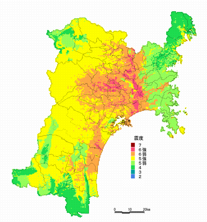 震度分布図