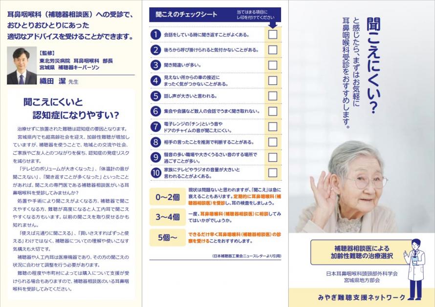 みやぎ難聴支援ネットワークチラシ