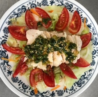 鶏と野菜の香味茹で