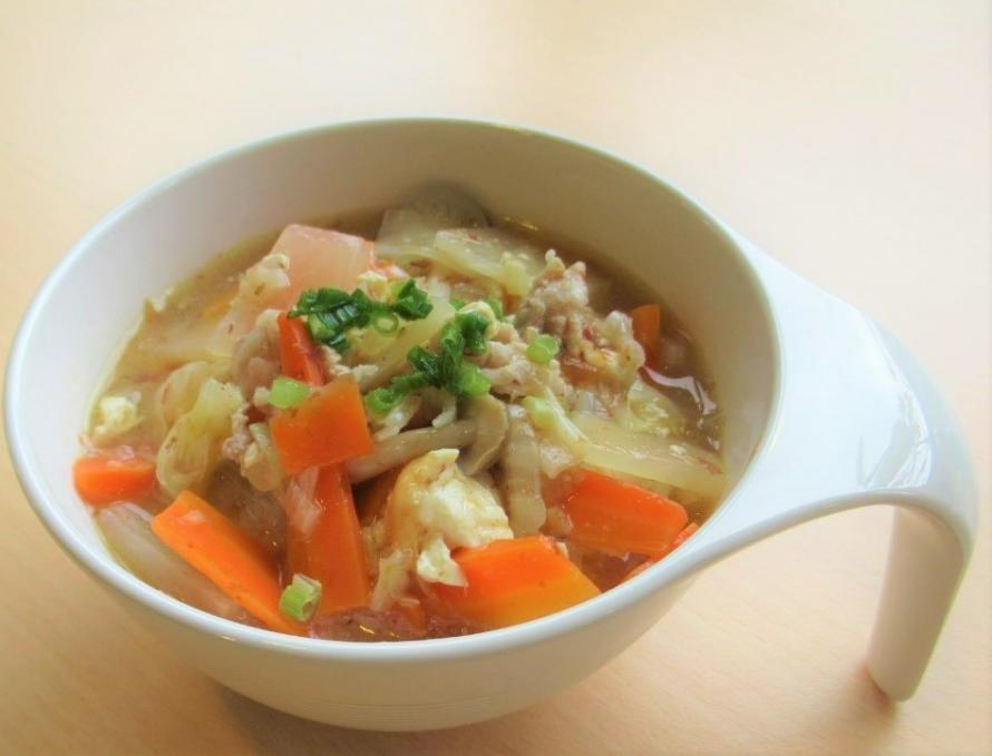 野菜を食べるスープ
