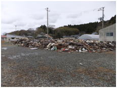 石巻市大瓜地区農地災害廃棄物撤去前の写真4
