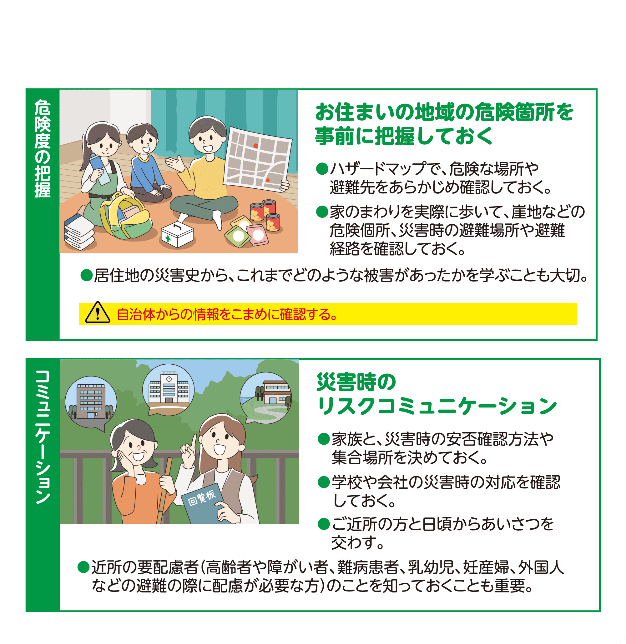 その他のポイント　日頃から危険箇所の把握や周りの方とのコミュニケーションを図りましょう！